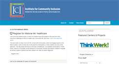 Desktop Screenshot of communityinclusion.org